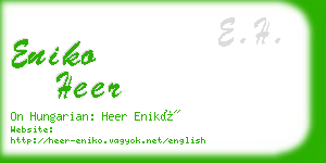 eniko heer business card